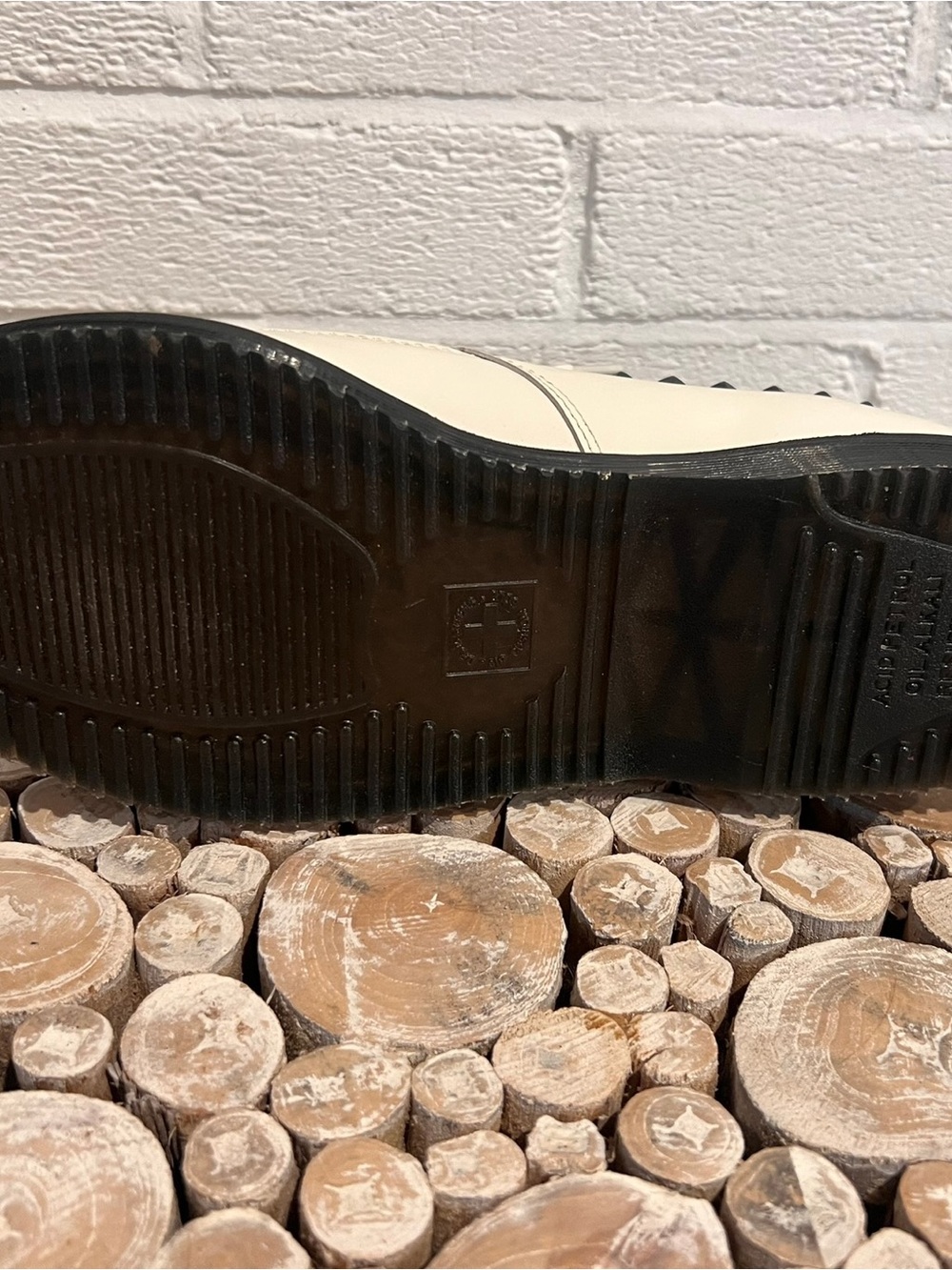 Dr. Martens Women's White Laser-Cut Derby Shoes - Picture 7 of 8